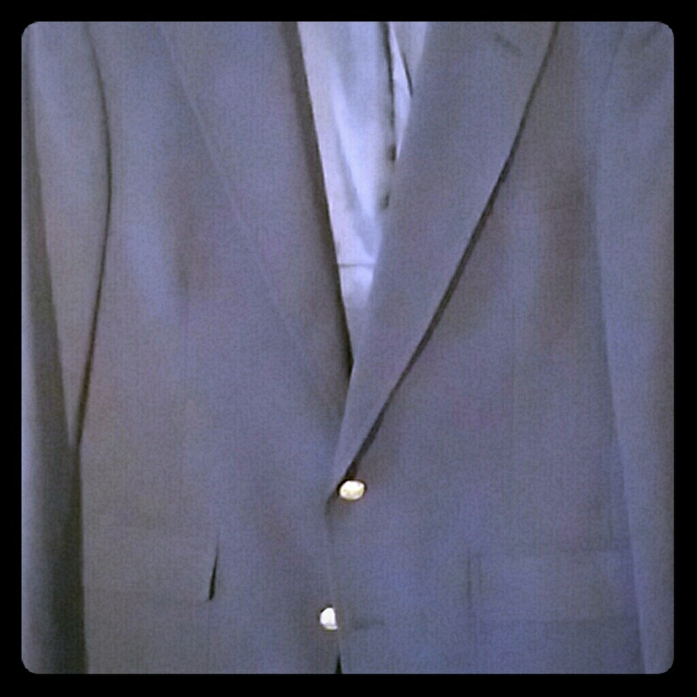 Brooks Brothers 2 button purple/blue wool blazer.
